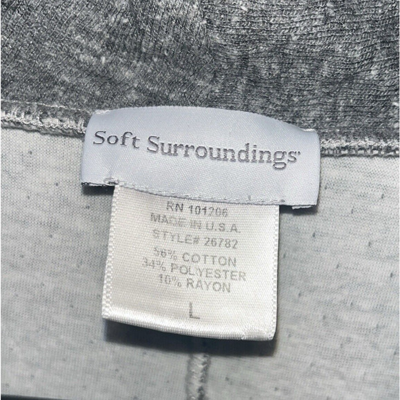 Soft Surroundings Womens Gray Side Zip Long Sweat Shirt L Casual Comfort Cozy - Picture 3 of 9